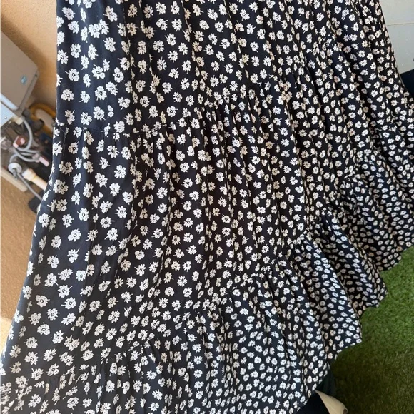 Madewell Black and White Patterned Midi Dress Size M - Picture 5 of 6